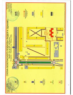 Схема безопасного подхода людей  к зданию МАДОУ "ДС № 329 г. Челябинска"
